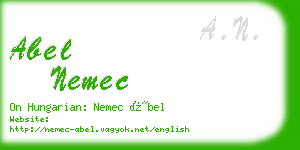 abel nemec business card